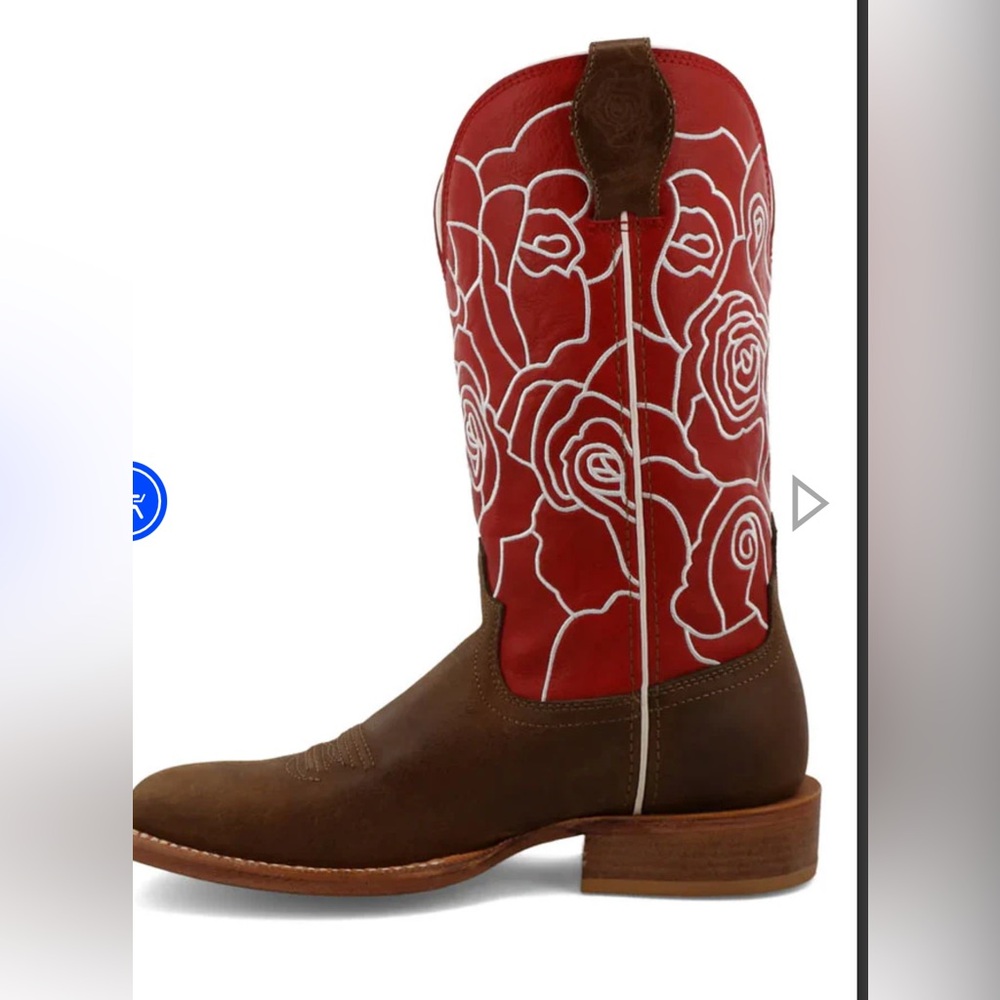 Twisted X Women's Tech X Sequoia and Rose Red Western Boots (WXTL003).